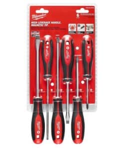 סט מברגים 6 חלקים מבית Milwaukee 48-22-2706 עם מגן גומי ידית ארגונומית נוחה במיוחד לעבודה כולל וו תליה מילווקי