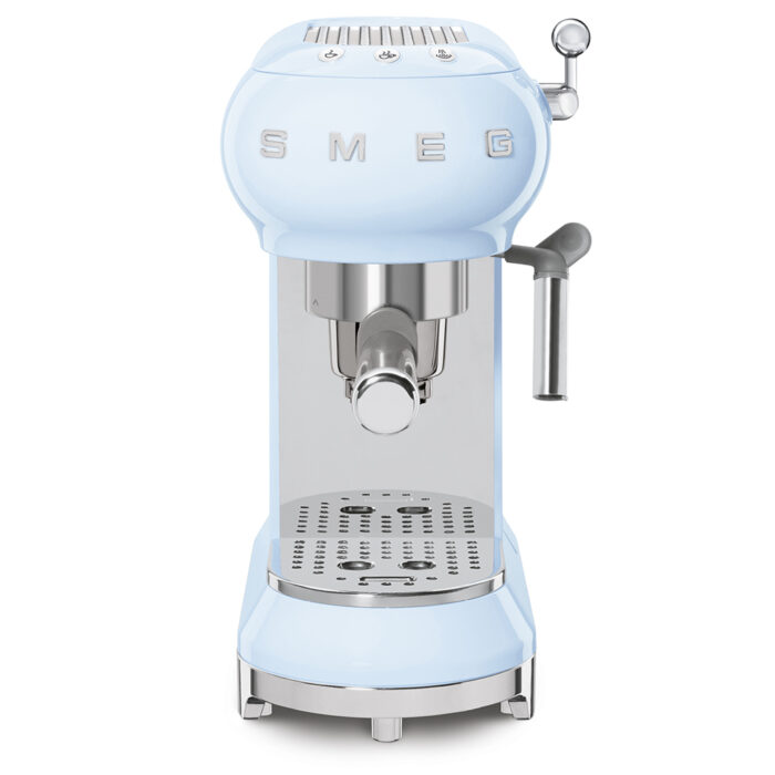 מכונת אספרסו ידנית עם מקציף חלב יוקרתית ומעוצבת דגם ECF01PBEU צבע כחול פסטל