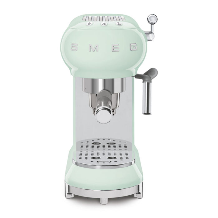 מכונת אספרסו ידנית עם מקציף חלב יוקרתית ומעוצבת דגם ECF01PGEU צבע ירוק פסטל