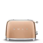 מצנם קופץ ל2 פרוסות, 950W מבית SMEG, צבע רוז גולד דגם:TSF01RGEU