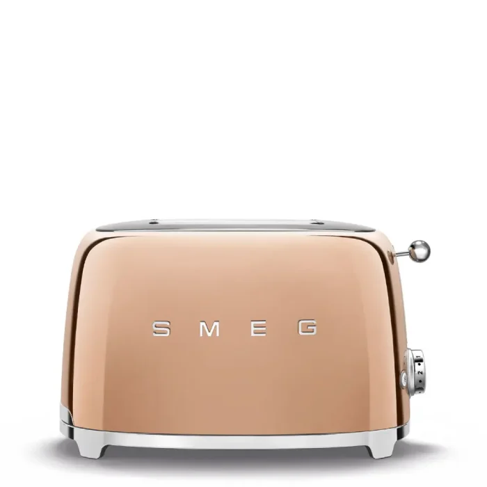 מצנם קופץ ל2 פרוסות, 950W מבית SMEG, צבע רוז גולד דגם:TSF01RGEU