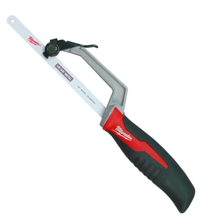 מסור קשת קומפקטי HACKSAW מבית מילווקי MILWAUKEE דגם 48-22-0012 ייעודי לעבודות מתכת, אידיאלי לחיתוך בחללים צרים