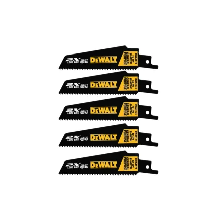 5 להבים שחורות 100 מ"מ למסור חרב לחיתוך מתכת ועץ דגם: DWA4174 מבית דיוולט DEWALT