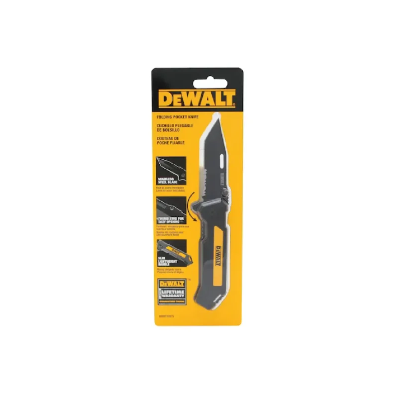 סכין קומנדו עם שליפה מהירה ואבזם לחגורה דגם:DWHT10272 להב נירוסטה מבית דיוולט DeWalt