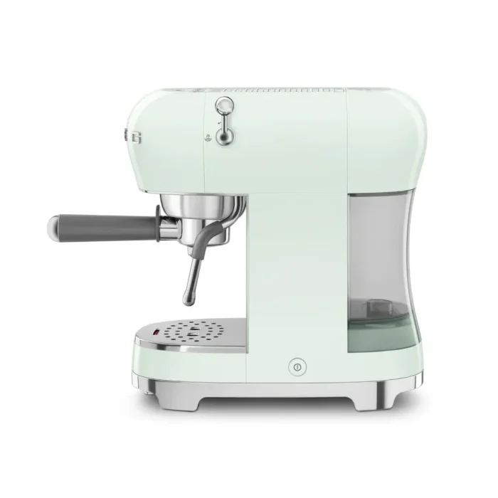 מכונת אספרסו ידנית SMEG עם מקציף חלב, צבע ירוק פסטל דגם חדש ECF02PGEU